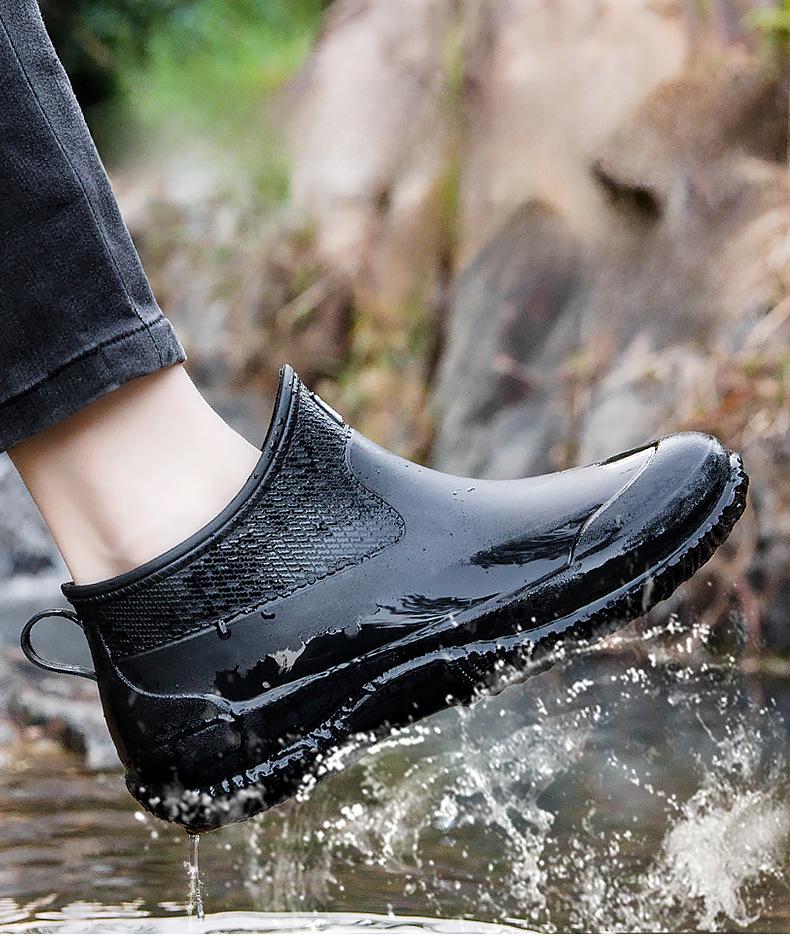 Cizme de ploaie ușoare, impermeabile, din cauciuc pentru bărbați și femei - Galoși exteriori cu vârf jos pentru cupluri