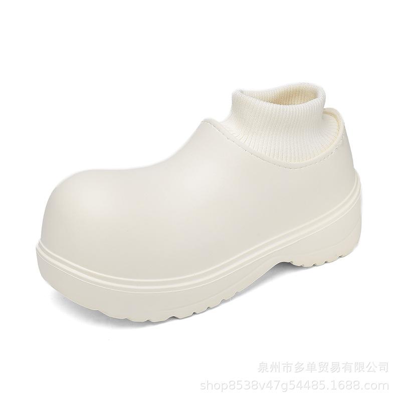 

Winter low-top velvet thickened cold-proof and warm snow boots outdoor waterproof and non-slip big-headed cotton shoes 36-37 белый