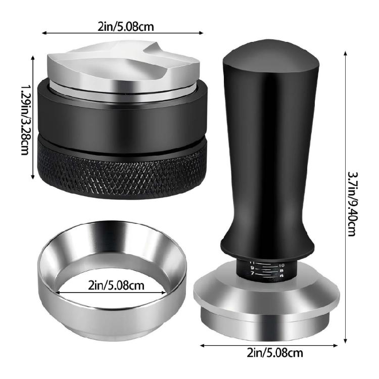 Ergonomic 51mm Coffee Accessories Set Coffee Tamper Milk Pitcher and Dishwasher Safe Cleaning Equipment