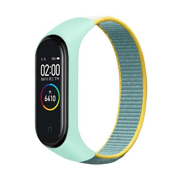 Xiaomi Mi Band 5 4 3 için Değiştirilebilir Bileklik Naylon Kayış Bilek Spor Bilekliği Mi Band 4 5 Miband 4 3 5 Band4 Akıllı Saat Kayışı