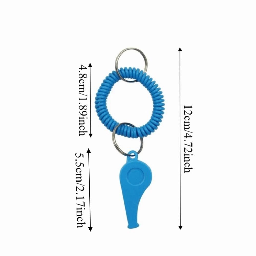 10Pcs Colorful Spring Wristband Whistle Plastic Referee Whistle Sport Whistle Outdoor Survival
