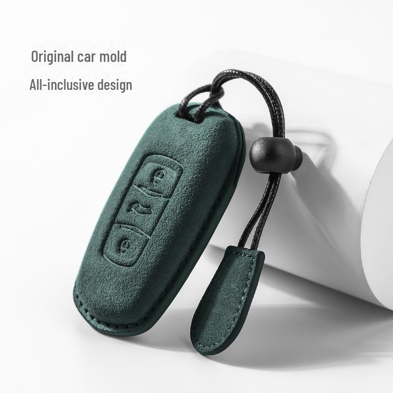 Geely Autoschlüsselhülle für Emgrand GS, Boyue, X3, X6, King Kong, X1, Borui - Leder Schnallenetui für Vision S1