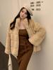 France Elegant Fur Warm Short Coat Women Winter Fleece Vintage Stand Collar Wool Jacket Korean Fashion Designer Clothes 2026 New