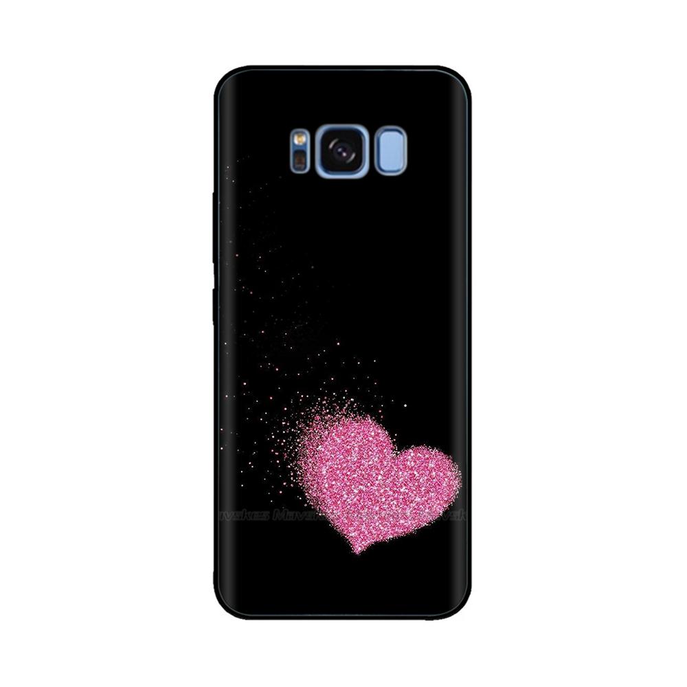 For Samsung Galaxy S8 Plus Phone Case Heart-Butterfly Funda For Samsung S8 S8Plus Cases Liquid Silicone Bumper GalaxyS8 Shells
