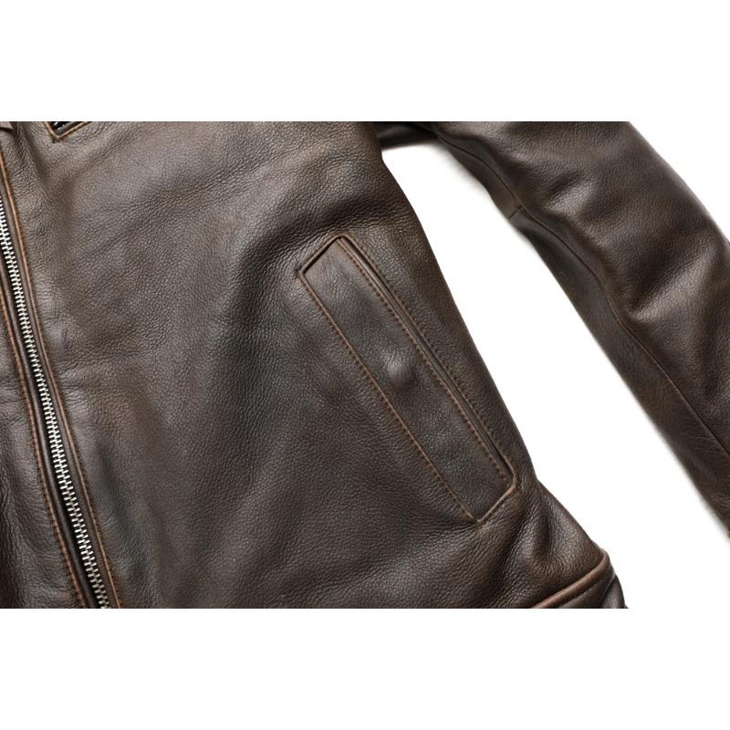Super Men Leather Jacket Thick Soft Natural Cowhide Real Leather Coat