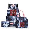3Pcs/set Anime Naruto Canvas Backpack for Girl with Lunch Bag Pen Case Backpack Student Back To School Backpack Rucksack Mochila