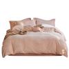 Four-Piece Set Of Thickened Milk Fleece Bed Antistatic High Gram Weight Coral Fleece Engraving Three-Piece Set