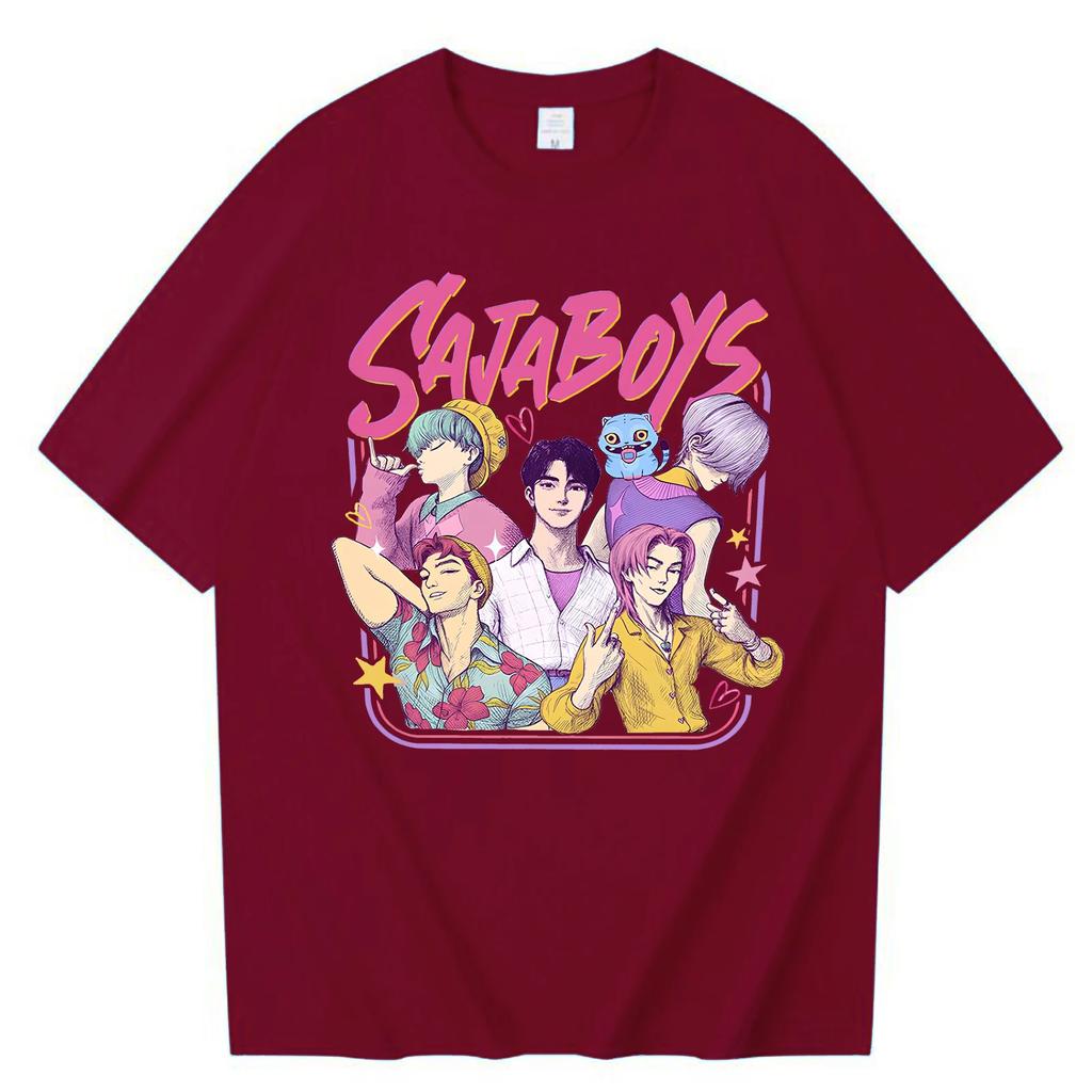 Kpop Demon Hunters Saja Boys T-Shirt - Harajuku Style O-Neck Tee  Official Fan Gift & Collectible Merchandise