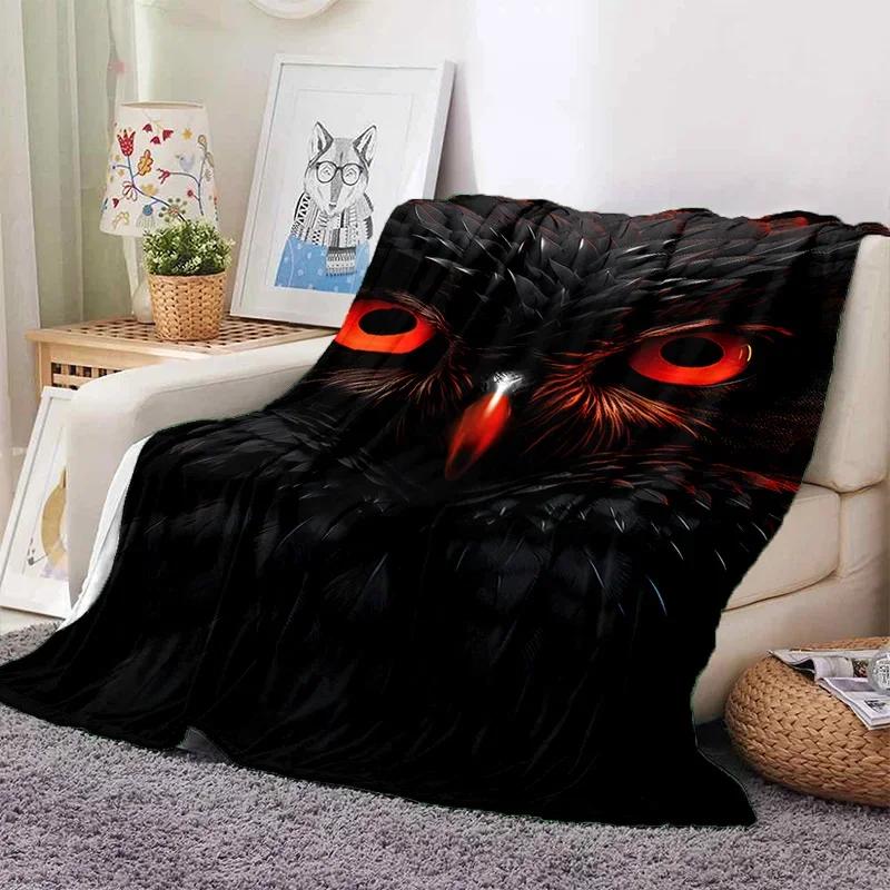 3D Cute Owl Eagle Birds Cartoon Soft Flannel Blanket for Beds Bedroom Sofa Picnic,Throw Blanket for Cover Outdoors Leisure Gift