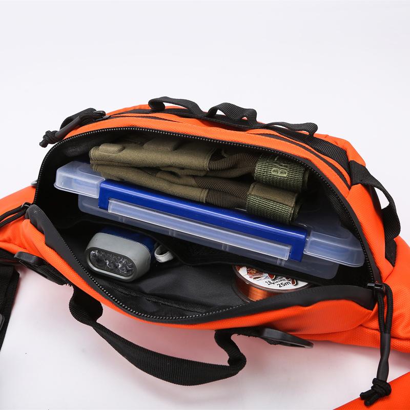 Outdoor Bag Men Fishing Waist Pack Waterproof Tactical Fanny Pack Multifunctional Anti-Theft Fishing Tackle Bag for Outdoor Camping