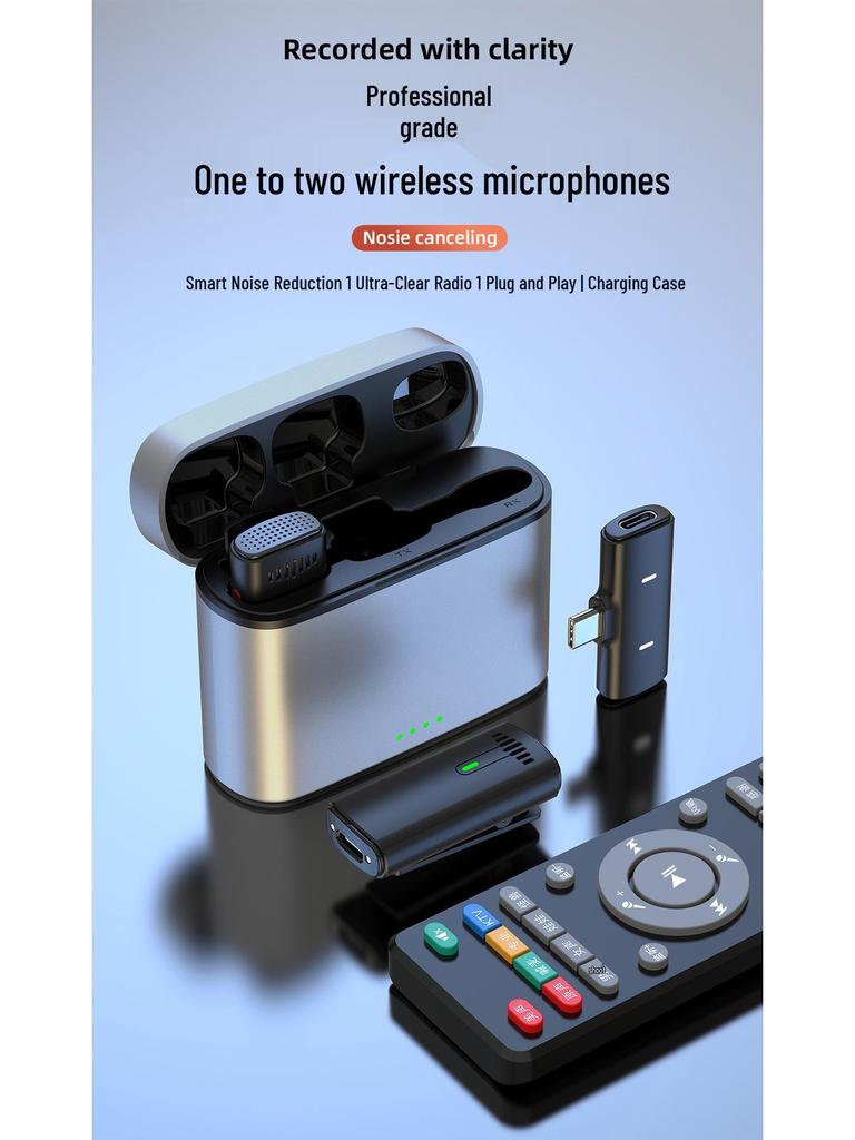 K10 Wireless Lavalier Microphone with Charging Case for Live Streaming and Audio Recording