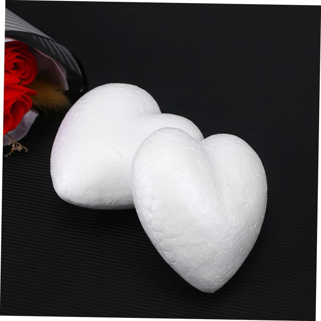 NUOLUX 10 Pieces Foam Balls for Weddings, Mini Egg Foam Balls, Rose Heart Foam Balls, Foam Eggs, White Heart Foam Balls, for Weddings