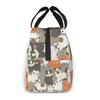 Insulated Lunch Bag Thermal Funny Cartoon Cats Tote Bags Cooler Picnic Food Lunch Box Bag For Kids Women Girls Men Children