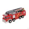 Electric Fire Truck Toy with Lights and Sirens Sounds, Extending Ladder Pump Hose To Water, Bump