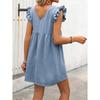 Summer Sexy Women's Cross-border Sleeveless Solid Color Dress
