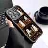 Ghost Head Bookshelf iPhone Case for 15/16/17 Pro Max - Black Groove Design