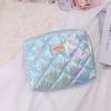 Wide Open Quilted Makeup Bag Large Capacity Zipper Handle Travel Toiletry Cosmetic Bag Ladies Makeup Storage Bags