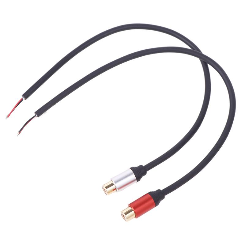 Speaker Wire Rca Female Plug Adapter Connector To Bare Wire Open End Audio Cable For Amplifier Audio Video Receiver Speakers