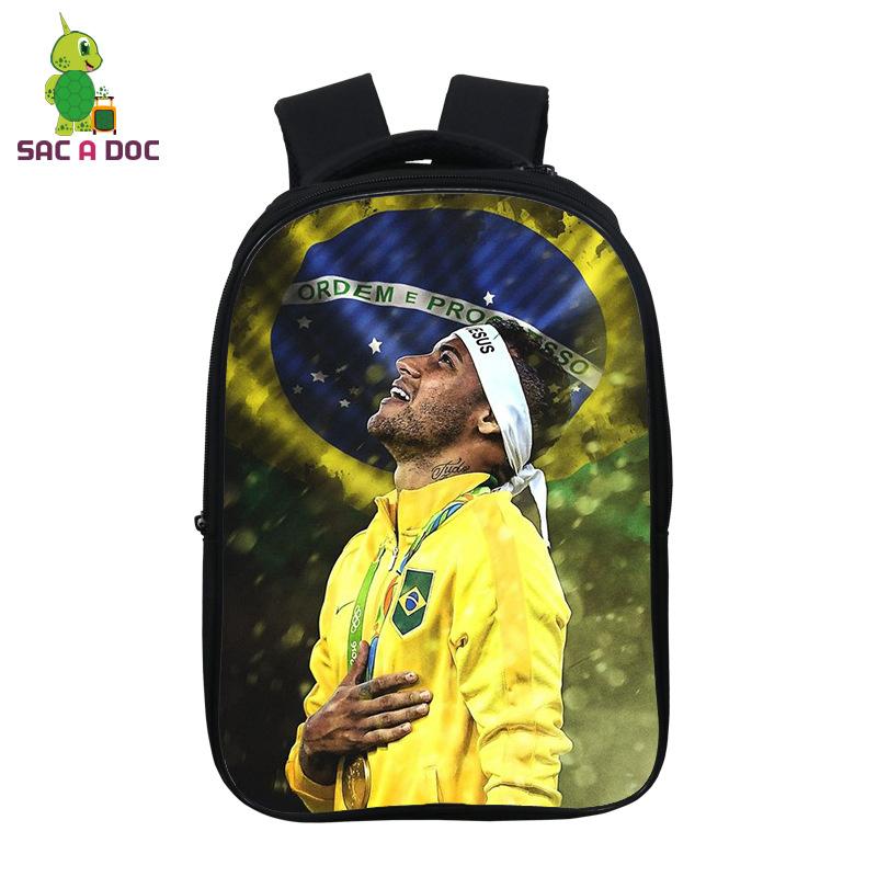 Football Player Peripheral Digital Printing Backpack Double Full Color Personalized Student Bag