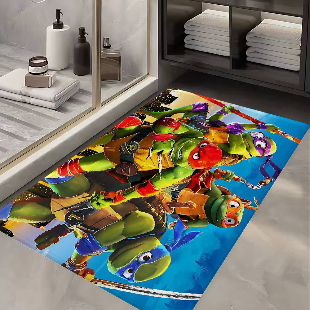 Anime N-Ninja Turtles Floor Mat Anti-slip Absorb Water Long Strip Cushion Bedroon Mat Alfombra