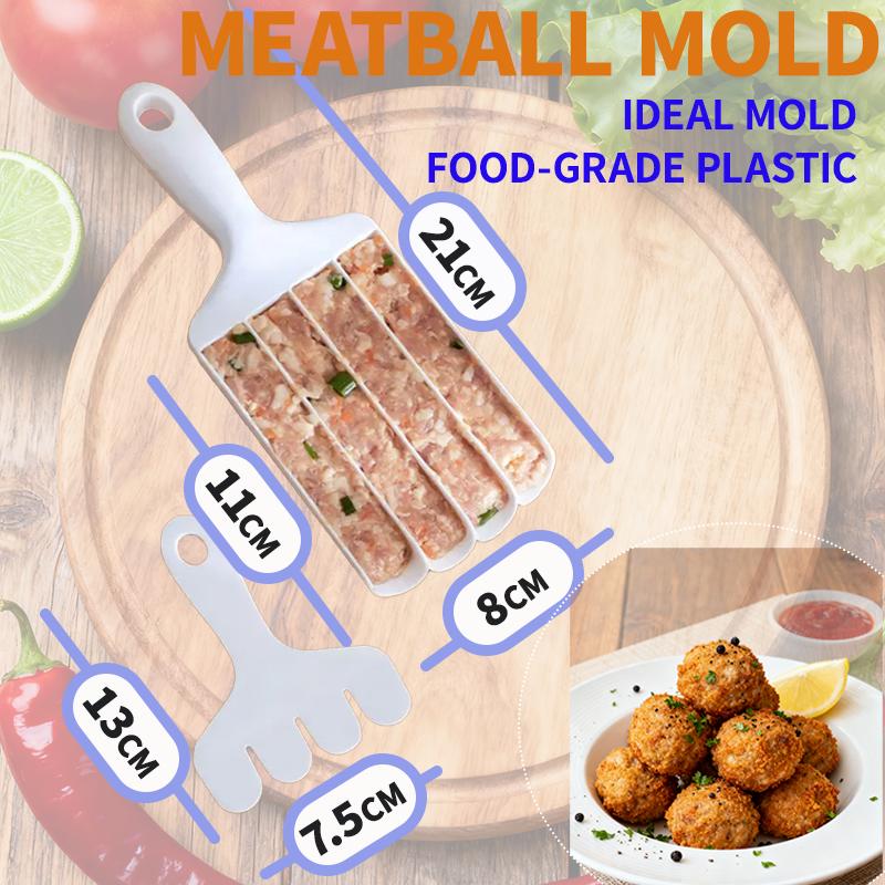 Multifunctional Home Kitchen Meatball Maker Tool for Round Balls Shrimp Paste Easy Cooking DIY Mold