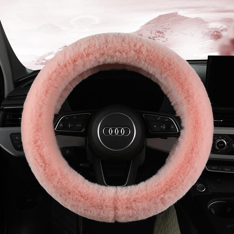 Auto-Lenkradbezüge, rutschfest, 38 cm, Winter-Plüsch-Auto-Lenkradbezug, Auto-Styling-Lenkradschutz