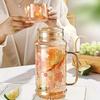 Cute Flower Cold Water Jug High Borosilicate Glass Drink Water Bottle With Lid Kitchen Housewares Ice Coffee Cups Camping Kettle