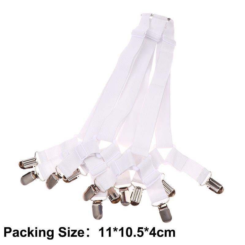 1/2/3Pcs Adjustable Elastic Bed Sheet Holder Mattress Clip Fasteners Cover Blankets Non-Slip Fixing Strap Grippers Black/White
