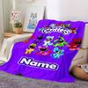 Customiz Name Personality Smiling Critters Blanket Soft &Warm Sofa Office Bed Travel Lunch Break Blanket, Gift Suitable All Seasons