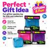 NeeDoh Nice Cube Glitter Squishy Toy, Super Solid Sparkly Sensory Fidget Cube for Stress Relief, Anti-Anxiety Soft Squeeze Toy for Kids & Adults