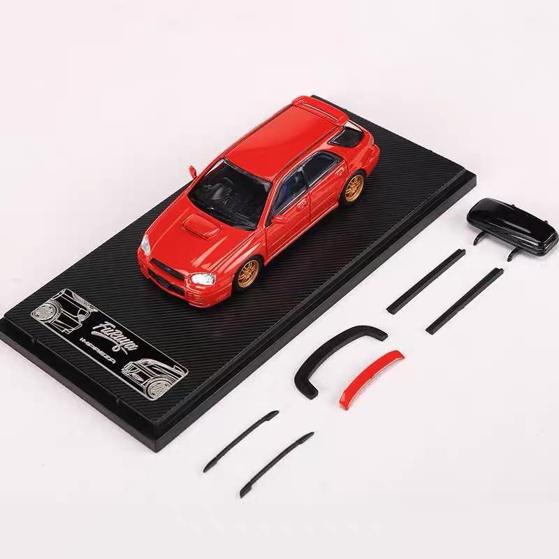 Furuya Impreza WRX STI Subaru Impreza wagon GG 8th generation with parts red the 1/64 (under pedestal)
