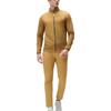 FILA Comfortable Stylish Elastic Soft Stand Collar Zip Design Long Sleeve Jacket Men jackets Yellow Brown A11M435702F-BN