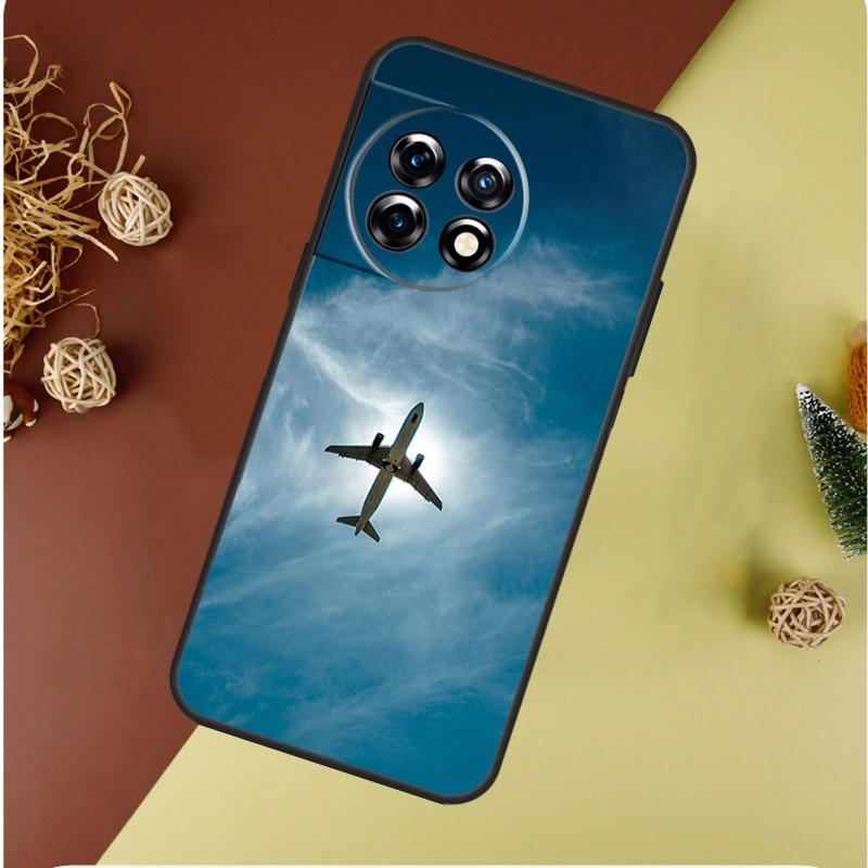 Aircraft Airplane Fly Travel For OnePlus 13 13R 12 12R 11 9 10 Pro 8T 9RT 10T 10R N20 N30 Nord CE 2 3 4 Lite Phone Case