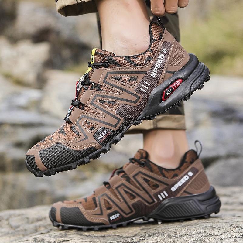 Men's Shoes Hiking Shoes Autumn New Breathable Mesh Sneakers Outdoor Hiking Wading Travel Shoes Climbing Shoes Large Size