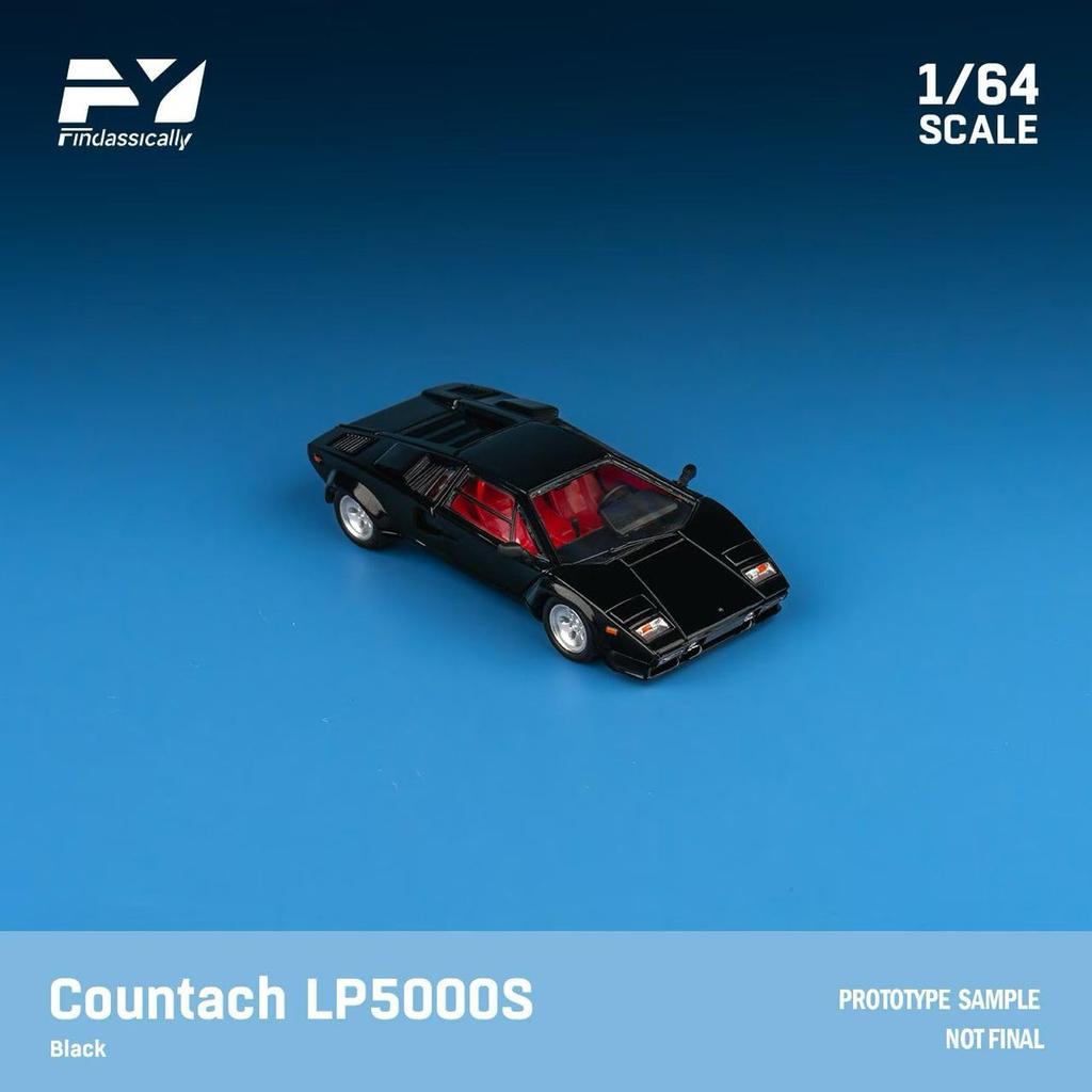 Freestyle Finclassically Scale Countach LP5000S Metallic Black Finished Model FY64093 1/64