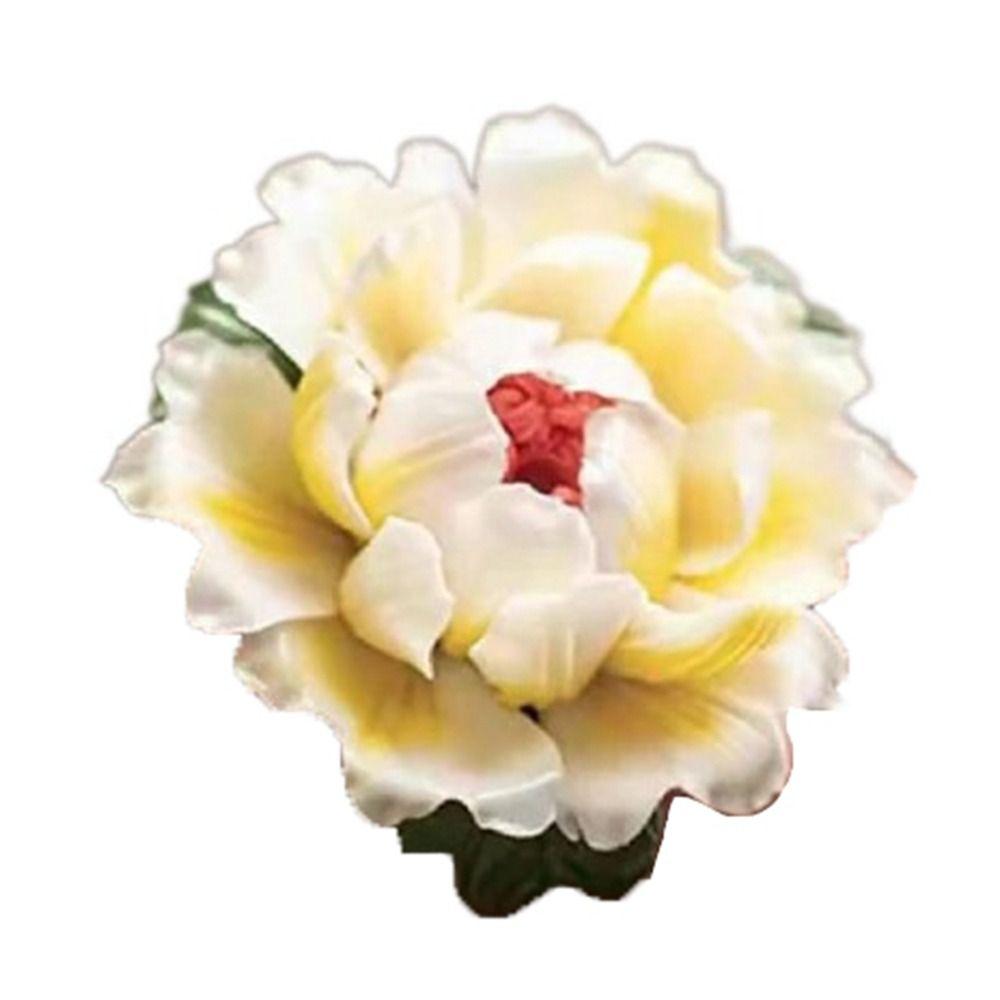 

Ceramic Peony Incense Inserts Handmade Ceramic Flower Incense Tray Peony Incense Holder Office белый/жёлтый