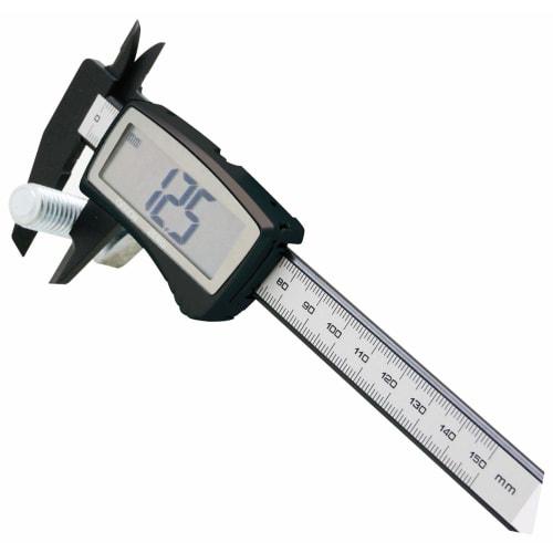 E-Value Digital Caliper EDV-150BP, Large 150mm Display, with Plastic Storage