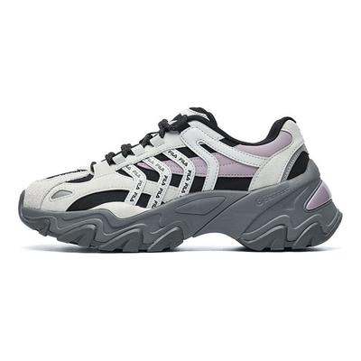 Sofia 2 Fishbone Shoes 2.0 Retro Casual Shock Absorbing Non-Slip Wear-Resistant Low-Top Dad Shoes Women Sneaker Gray Purple F12W134159FBA