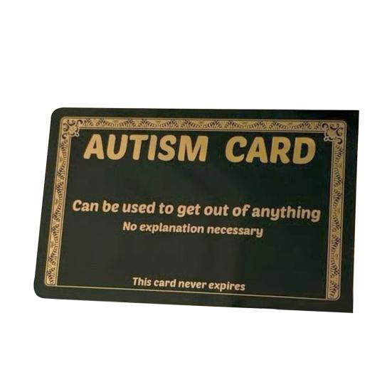 Leave Card Humorous Empathy Cards Wallet-Size Durable PVC Communication Cards for Calm Conversations