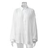 Minimalist Transparent Long-Sleeve Shirt: Casual Summer Drape for Sun Protection