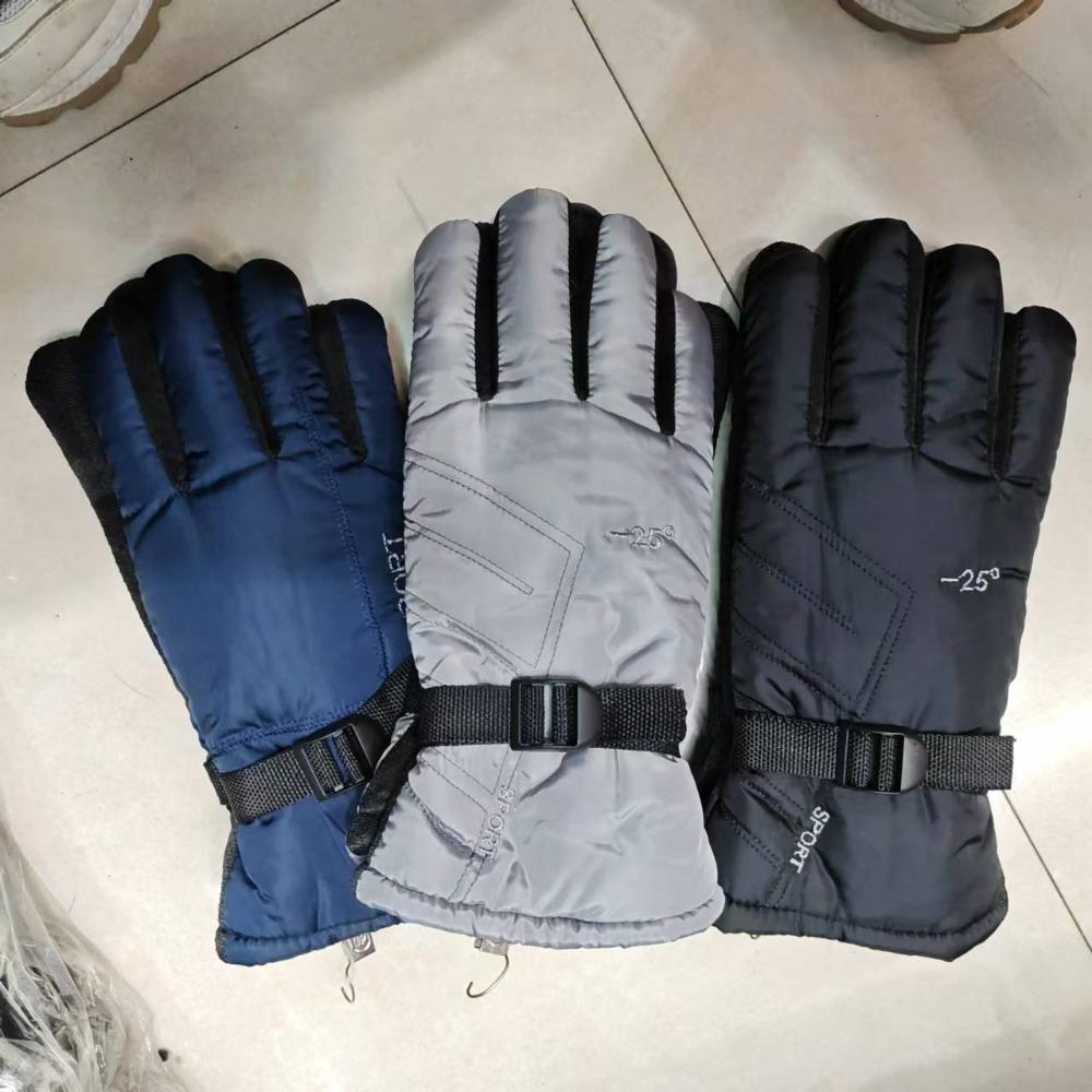 Men's thermal gloves outdoor skiing motorcycle electric vehicle riding gloves cycling fleece thicker