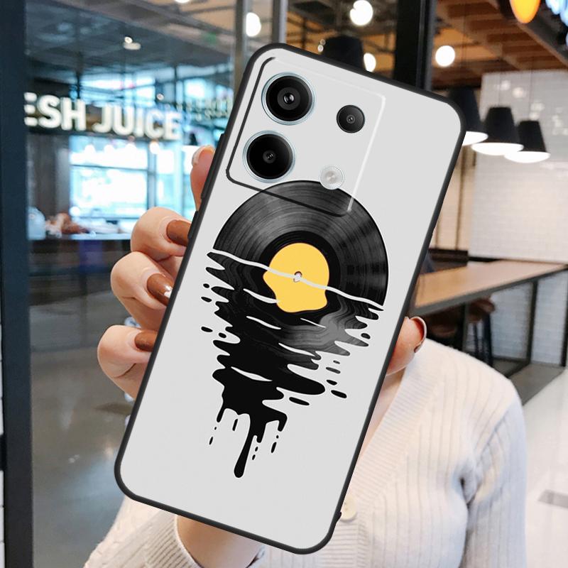 Vinyl Record Retro Case For Xiaomi Redmi Note 15 Pro Plus 10 11 12 13 14 Pro Redmi 15 15C 10C 12C 13C 14C Cover