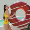Week Nine Donut Tube Water play equipment large tube, chocolate donut, 1 piece, Korean water fun items