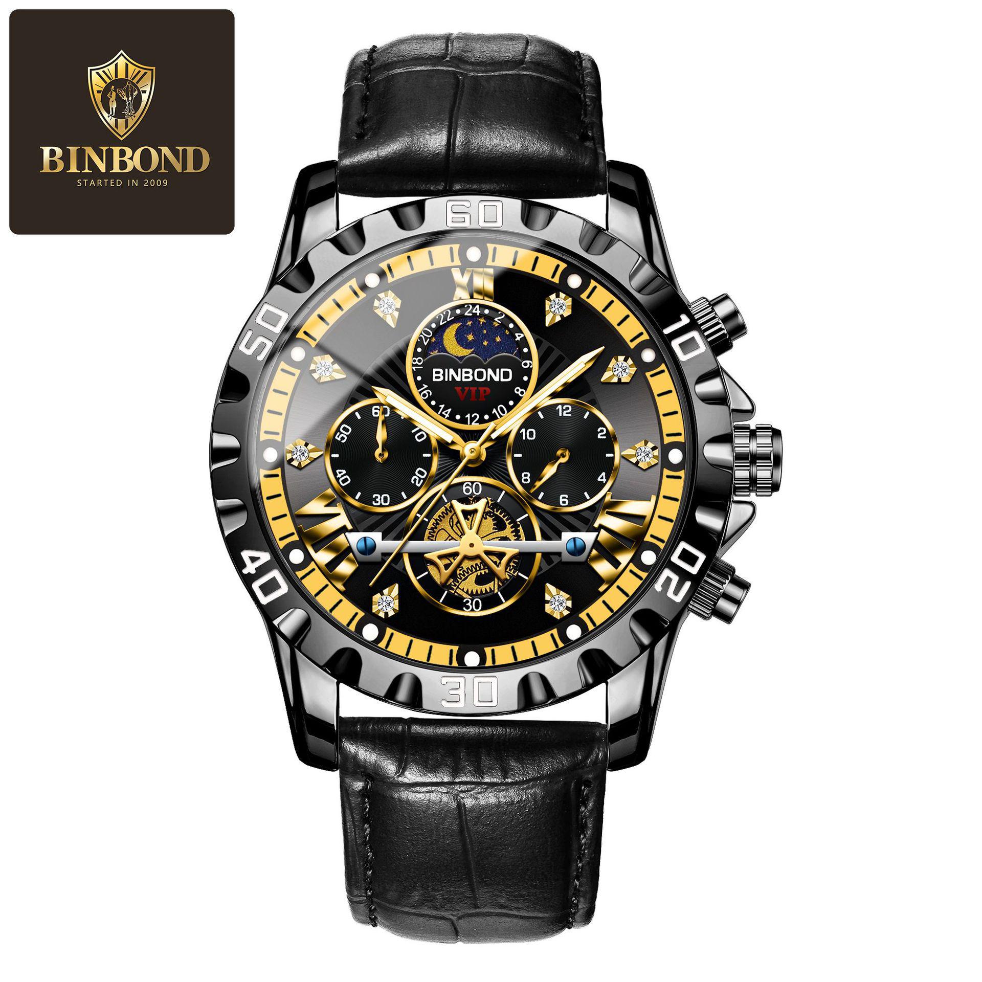 Binbang Swiss Men s Luxury Tourbillon Watch: Waterproof, Automatic, Multifunctional, Fashionable, High-end Design