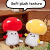 Mushroom Plush Toy Cartoon Stuffed Animal Soft Huggable Pillow Adorable Smiling Cushion for Kids & Collectors