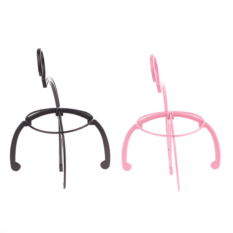 High Quality Wig Stands Plastic Hat Display Wig Stand Holders For Hair Extension Wigs Black Purple Wig Hanger Stand Holder