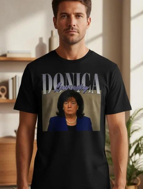 Funny Donica Lewinsky T-Shirt, Big Beautiful Bill Clinton Shirt 2XL