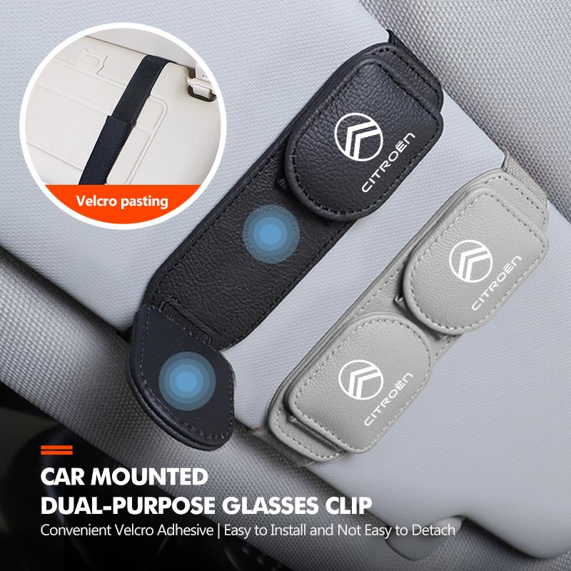Car Sun Visor Glasses Clip Card Ticket Holder Stand Fastener For Citroen Grand Berlingo Jumper Celysee Xsara Picasso Aircross