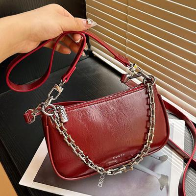 Retro Handbag for Women Small Square Bag PU Leather Bag Feminine Shoulder Bag New