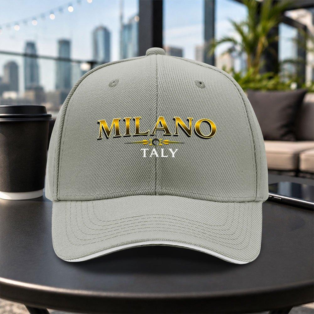 MILANO Letter Baseball Cap Unisex Adjustable Duckbill Hat Lightweight Casual Outdoor Travel Gift MultiColor
